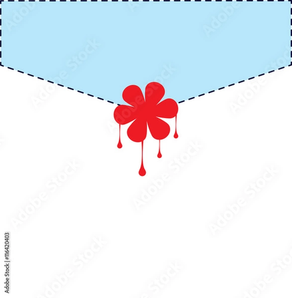 Obraz Envelopes with red flowers 