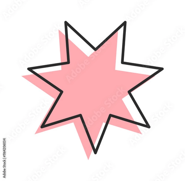 Fototapeta Star shape groovy minimal element