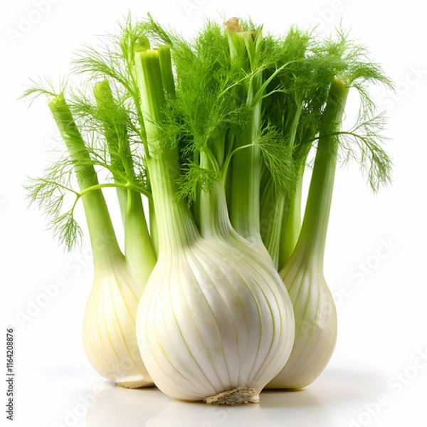 Obraz stock of fennel with white back ground