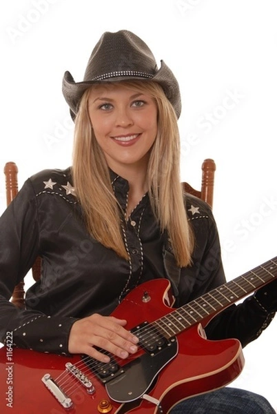 Fototapeta cowgirl musician six
