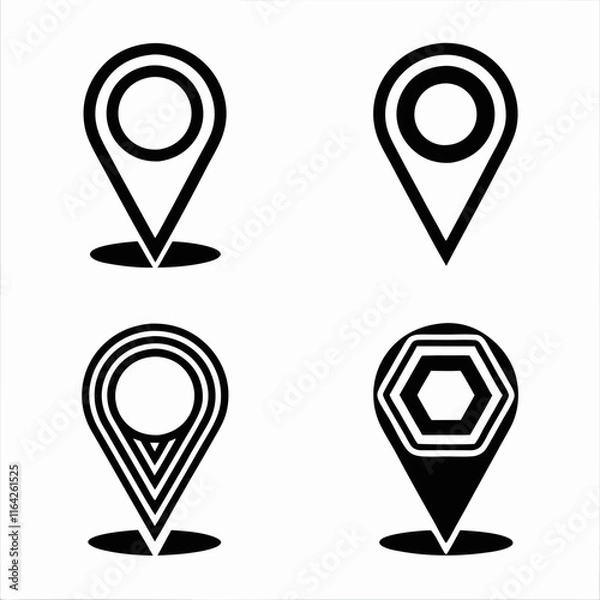 Fototapeta Versatile Location Pin Vector Design Bundle.