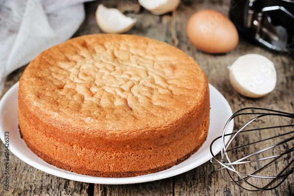 Obraz Italian sponge cake Pan di Spagna