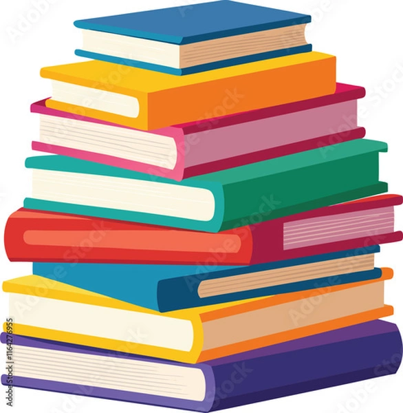 Obraz  vibrant book graphic