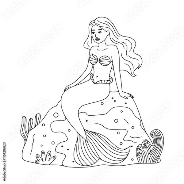 Fototapeta Simple, Easy, and Large Print Designs for Adults and Kids. Bold and easy coloring page