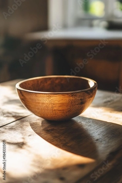 Obraz Wooden Bowl on Table