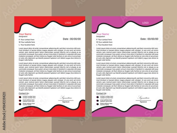 Obraz modern design template Letterhead Design