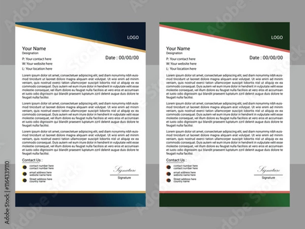 Obraz website template design and Letterhead Design