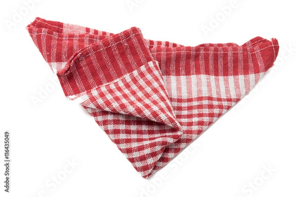 Obraz Kitchen towel isolated on white background