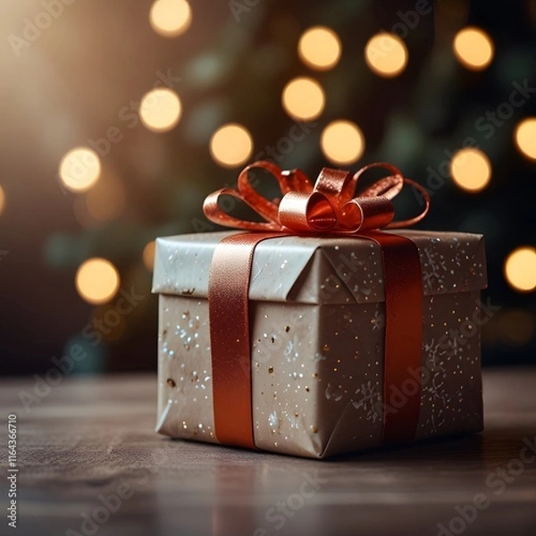 Fototapeta gift box with decorations