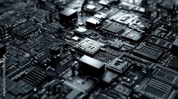 Obraz High-Resolution Circuit Board with Clean Textures