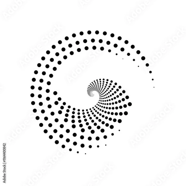 Fototapeta golden ration fibonacci pattern for logo icon background web graphic tattoo. vector illustration.