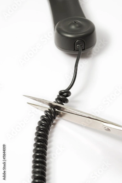 Obraz Telefonanschluss wird durchgeschnitten