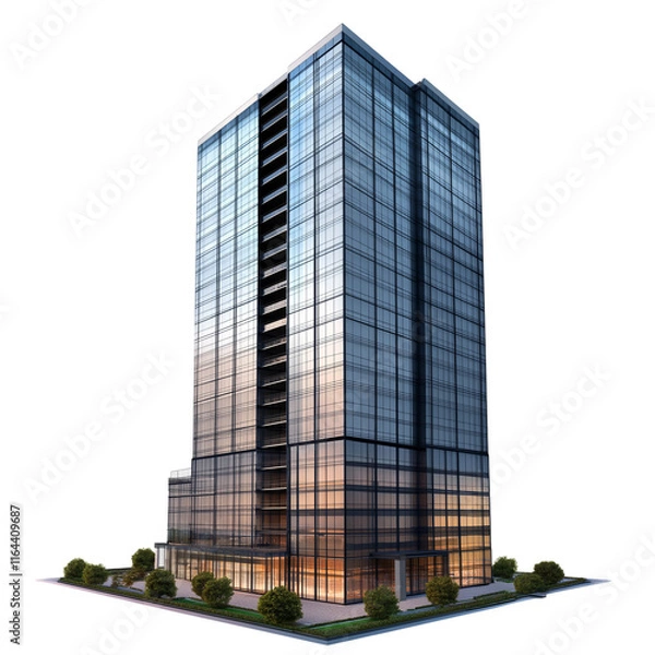 Obraz Tall Building on transparent background