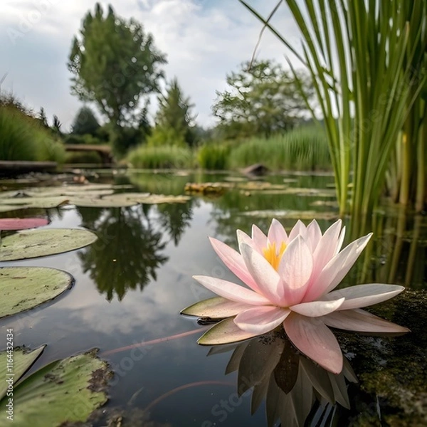 Fototapeta pink water lily