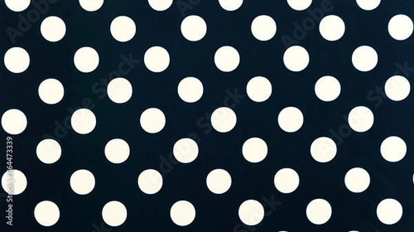 Fototapeta A black and white pattern of polka dots. generated using AI