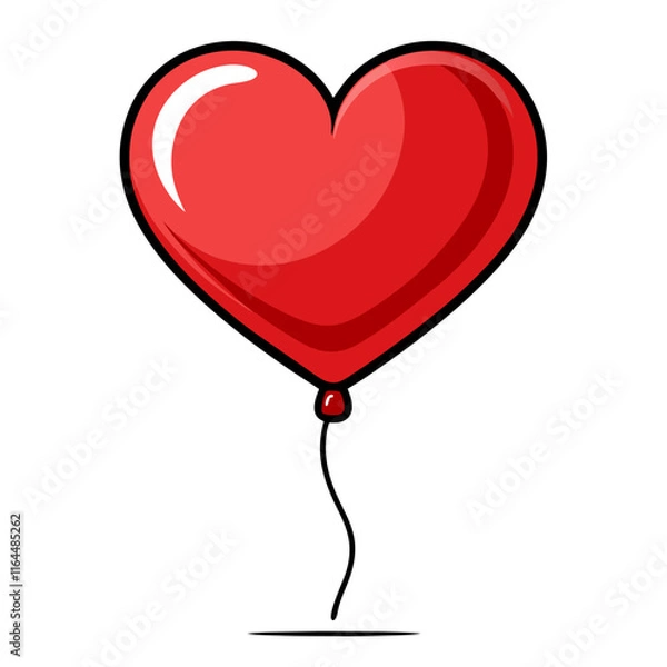Obraz red heart balloon
