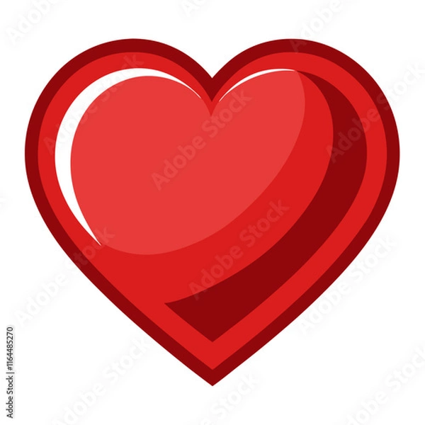 Obraz red heart icon