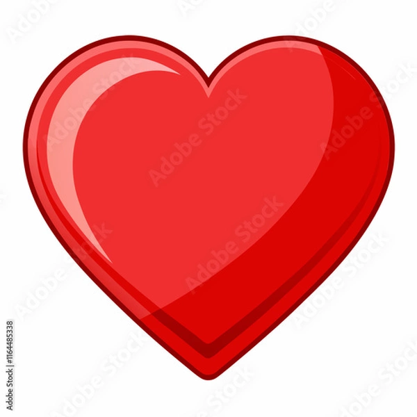 Obraz red heart icon