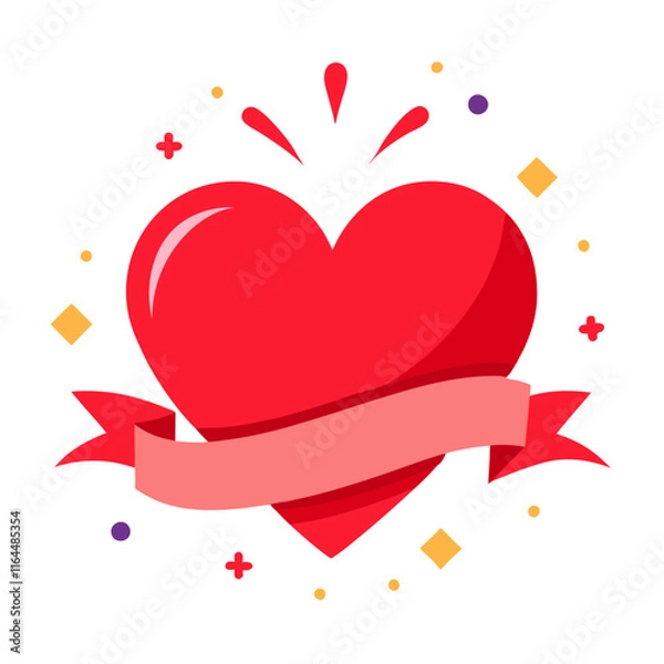 Obraz heart with ribbon