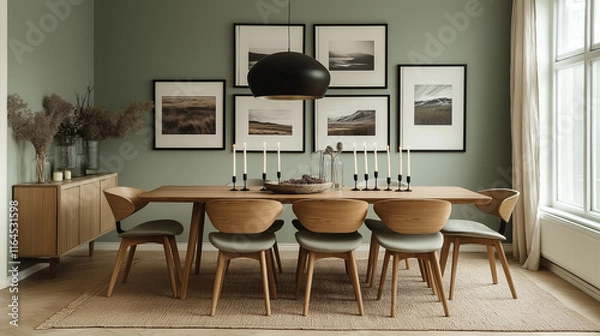 Fototapeta living interior with fireplace