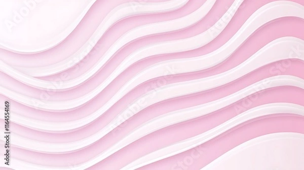 Obraz Abstract Pink and White Wavy Lines Background Design