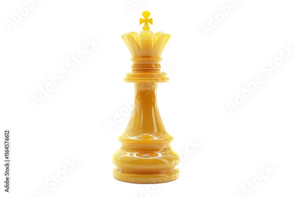 Fototapeta Chess king isolated isolated on transparent background.
