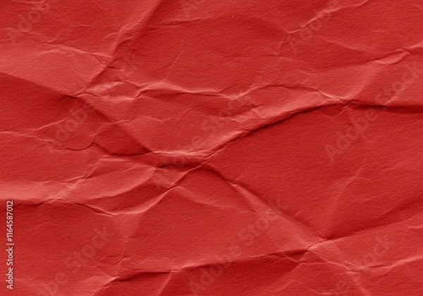 Fototapeta Abstract modern red paper wrinkle overlay, overlay effect, paper texture

