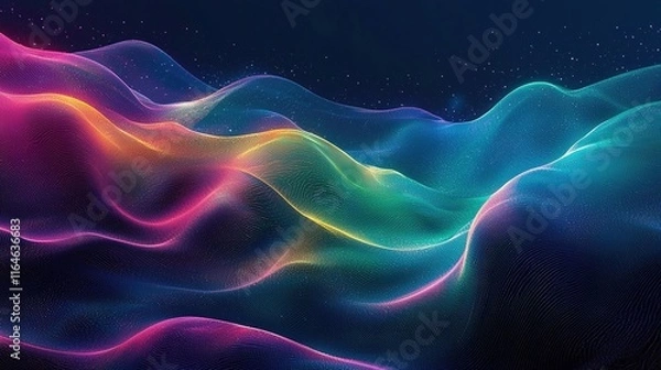 Obraz quantum wave particles wallpaper