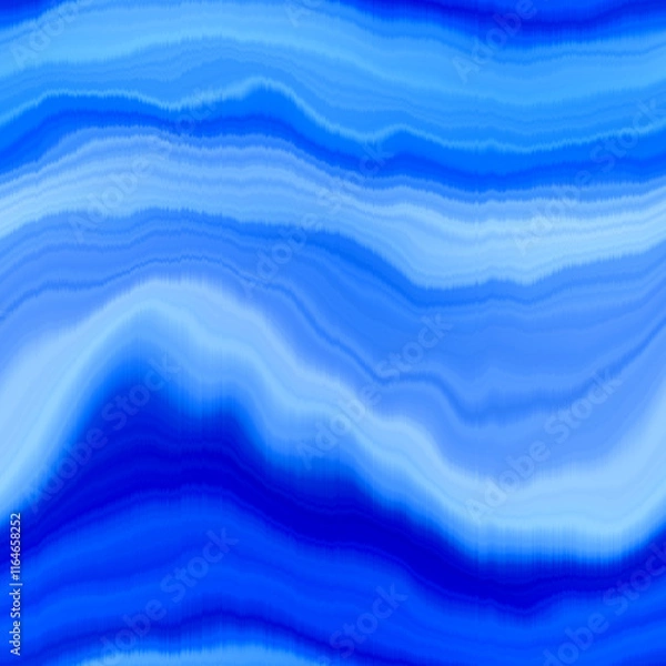 Fototapeta Modern summer striped blur wash seamless pattern background for trendy beach wear and coastal living designs. Repeatable alcohol ink bleed effect in blue white indigo colors