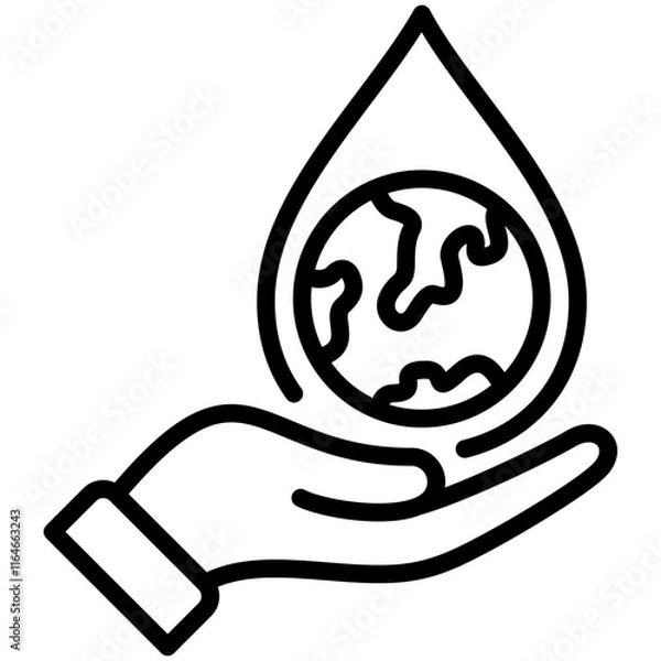 Fototapeta Save Water Icon