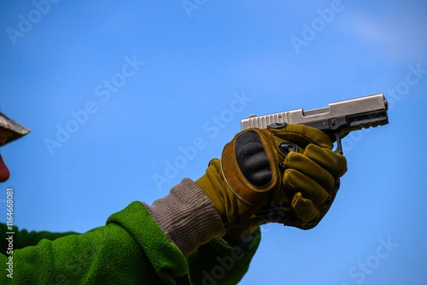 Obraz Hands with a gun