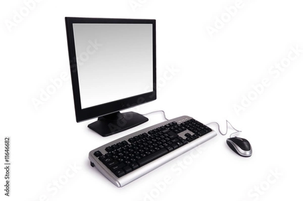 Obraz Desktop computer isolated on the white background