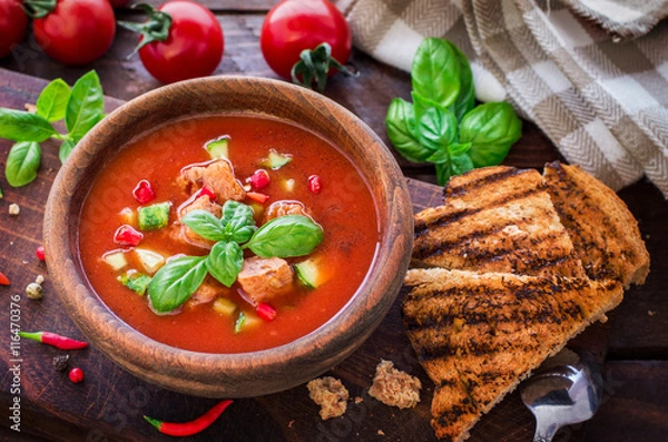Obraz Zupa Gazpacho na zimno