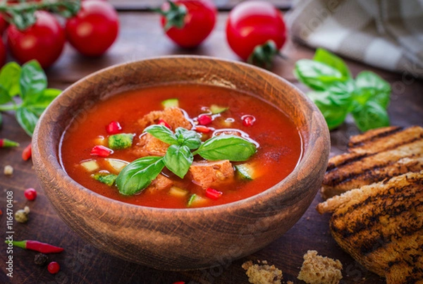 Obraz Zimna zupa Gazpacho