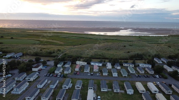 Obraz Breathtaking Drone Views of Caravan Parks Across the UK