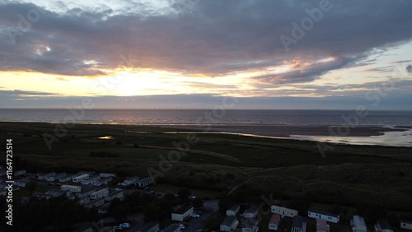 Obraz Breathtaking Drone Views of Caravan Parks Across the UK