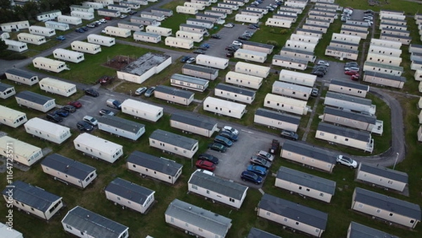 Obraz Aerial Perspectives: Stunning Drone Shots of Caravan Sites in the UK