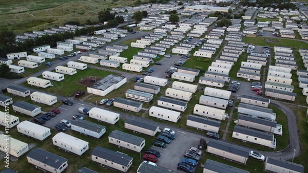 Obraz Coastal Caravan Parks Captured by Drone