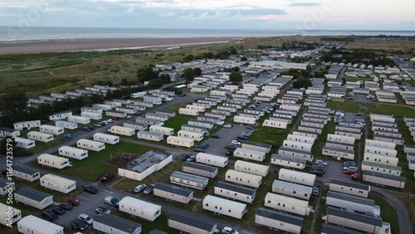 Obraz Coastal Caravan Parks Captured by Drone