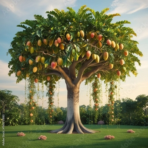 Obraz tree in the garden,mango tree