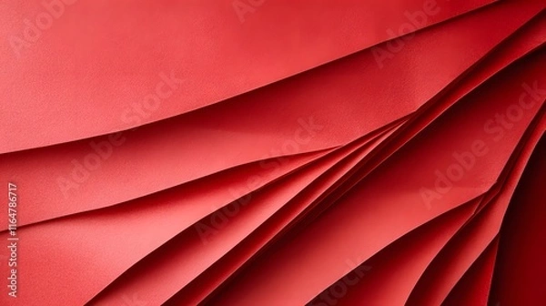 Fototapeta Abstract Red Layered Paper Design Background