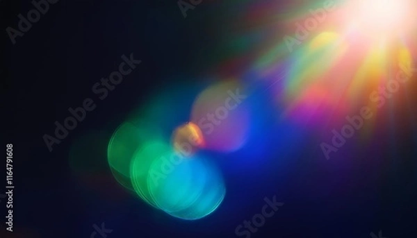 Fototapeta Colorful light is shining on a dark background