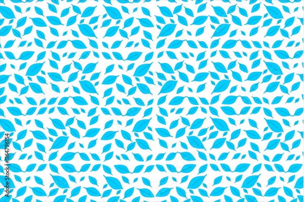 Fototapeta Seamless pattern of flat leaf design for background and wallpaper. Isolated concept.