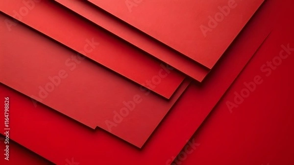 Fototapeta Abstract Red Layered Geometric Design