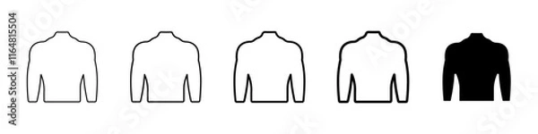 Fototapeta male torso icon Simple thin line logo set