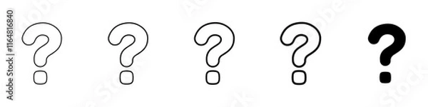 Fototapeta question mark icon Simple thin line logo set
