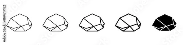 Obraz stone icon Simple thin line logo set