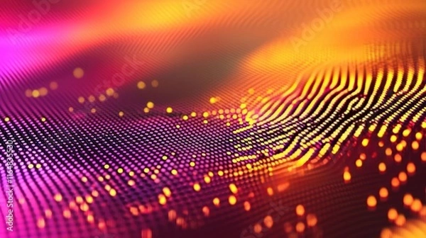 Obraz Noise abstract background concept. Vibrant abstract wave patterns showcasing colorful light and motion effects.