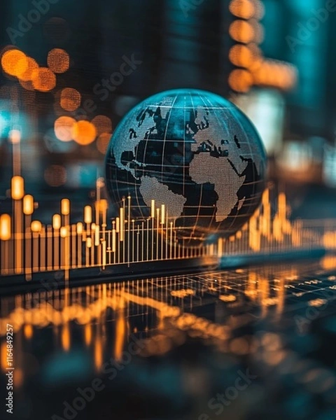 Fototapeta high impact market strategies, Global Impact on Market Strategies and Trends, Blur Background