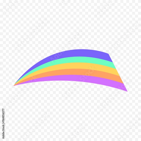Fototapeta Hand drawn rainbow element. Boho rainbow hand drawn illustration